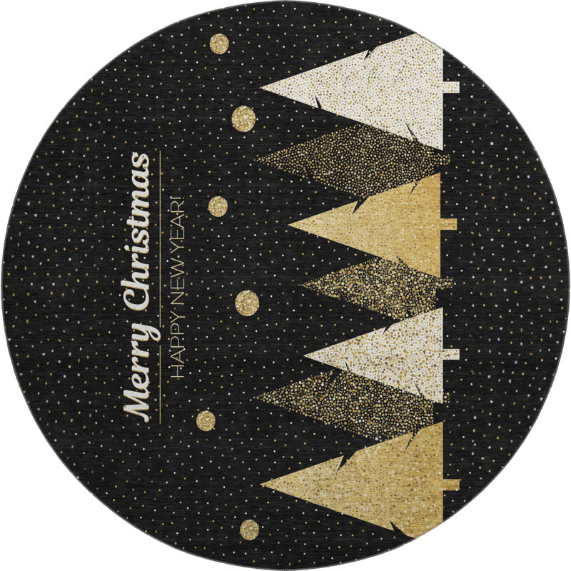 Cerrito Area Rug with Non-Slip Backing, Round 8'