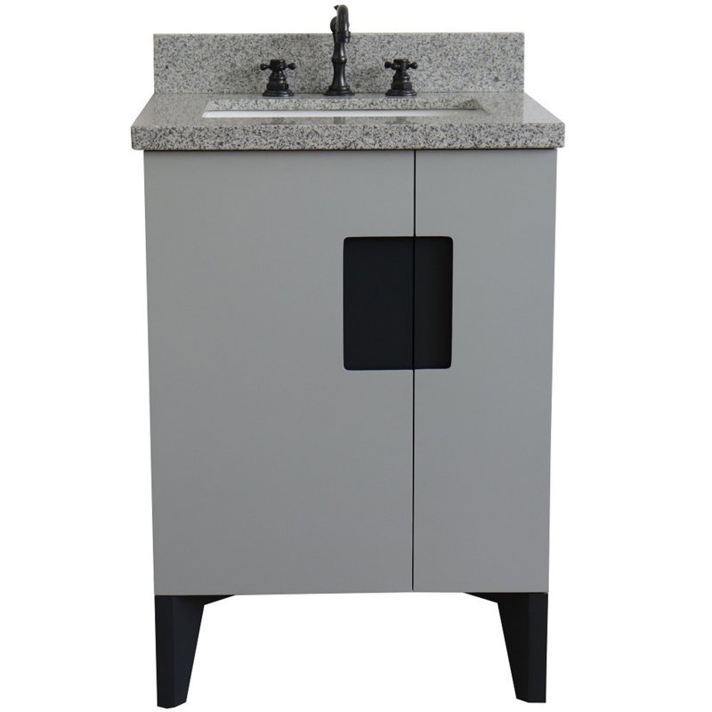 Ensemble de meuble-lavabo simple 25 po, Gris clair, gris