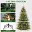 Arbre de Noël artificiel 7,5 pi avec 450 lumières DEL blanc chaud et 3325 pointes mixtes-248243042