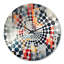 Horloge murale rayée grise-101237110