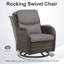 Ensemble de conversation d'extérieur 5 pièces Koba - Chaises berçantes pivotantes avec foyer-1475645484-1475645487