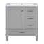 Meuble-lavabo simple 18 po avec comptoir en céramique