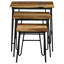 Ensemble de 3 tables gigognes naturelles et noires avec pieds en épingle à cheveux durables pour une décoration polyvalente