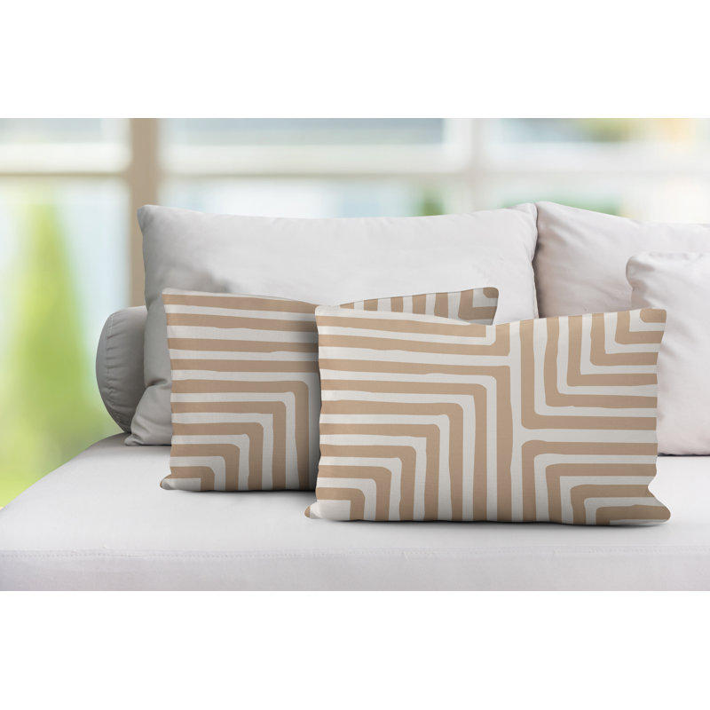 Coussin lombaire intérieur / extérieur Waren, Beige