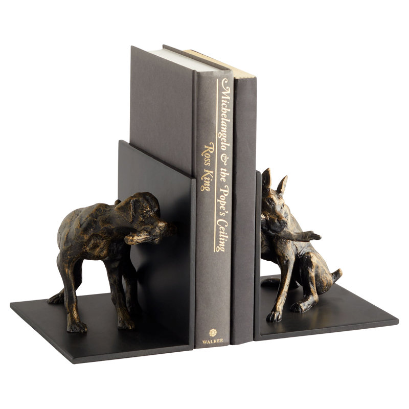 Marathon Modern & Contemporary Metal Non-Skid Bookends