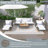 6-Pieces All Weather PE Wicker Sofa Set, Outdoor Rattan Sofa With Double Cushions, Wood Legs Wood Table Top,Easy To Remove For Cleaning, 4 Complimentary 5" Colorful Pillows, Beige And Gray