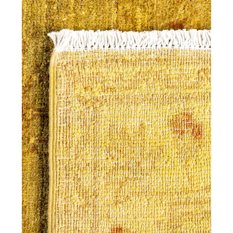 Overdyed One-of-a-Kind 3' 3" X 4' 9" Hand Knotted Area Rug
