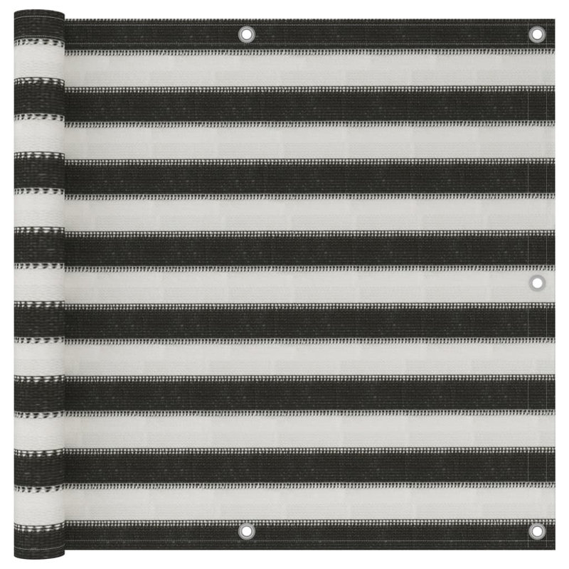 Ceti Anthracite/White Vinyl Fence Panels, 90cm H x 300cm W x 0.15cm D