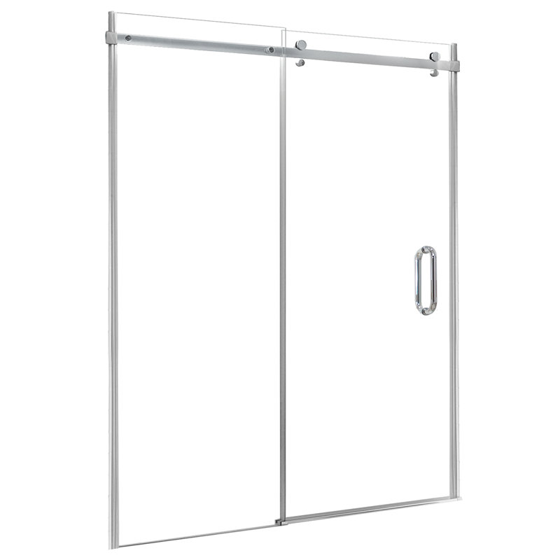  Porte coulissante simple sans cadre 60 "x 76", Nickel brossé