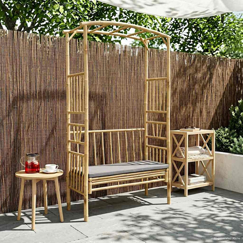 205cm H x 115cm W Bamboo Arched
