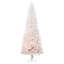 Sapin de Noël artificiel de 6 pi avec lumières réalistes et base en acier blanc-350411758