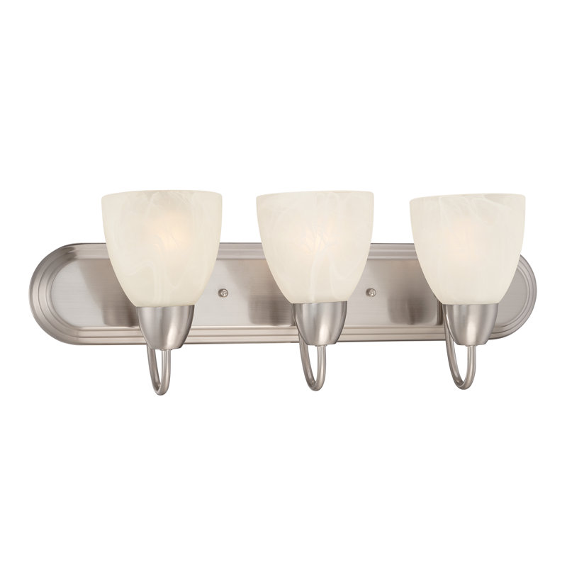 Éclairage pour meuble-lavabo 3 lumières Jefferson, Nickel brossé
