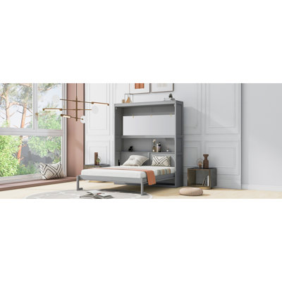 Murphy Bed Wall Bed with Shelves