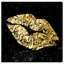 «Gold and Black Kiss», impression sur toile-43874085