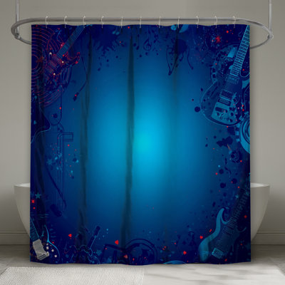 Rideaux de douche Blue Electric Guitars