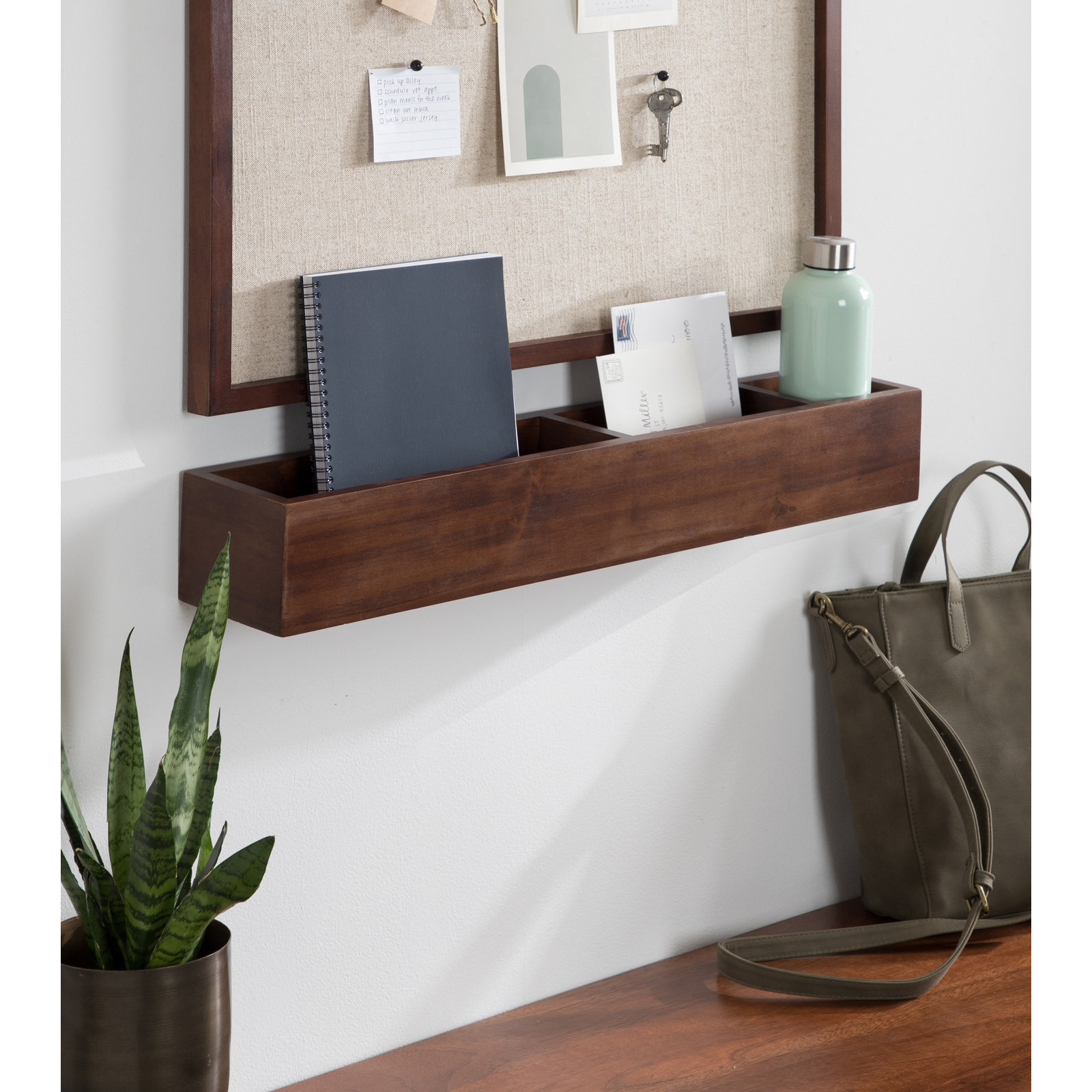 Sabini 26" Floating Shelf, Walnut Brown