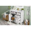 Meuble-lavabo moderne 36 po avec lavabo en céramique blanc, portes à fermeture douce, 4 tiroirs de rangement, conception élégante pour les petites salles de bain
