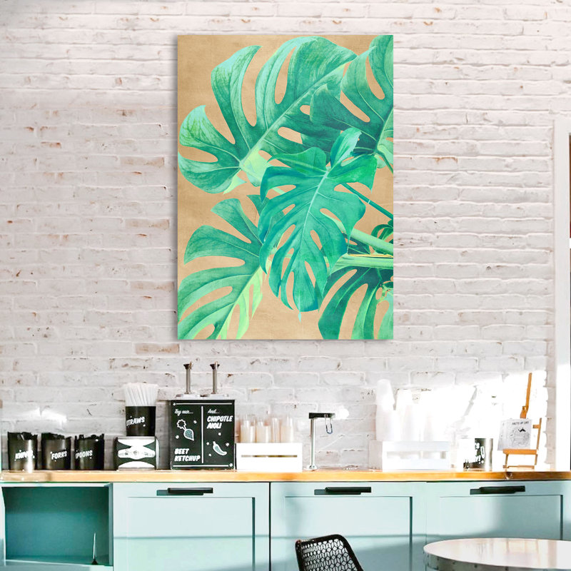 Tropical Leaves II by Eve C. Grant - Wrapped Canvas Print, 80cm H x 60cm W x 4cm D