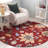 Jardin Handtufted Wool Cotton Floral Rug in Red/Orange-93743997