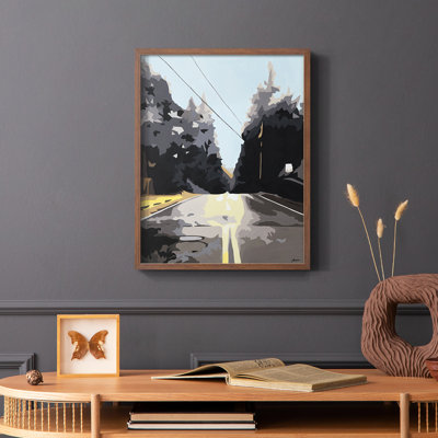 THE ROAD LESS TRAVELED Framed Print - Solid Wood