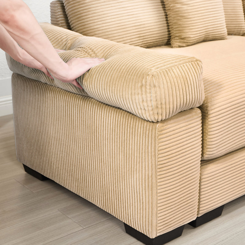 Canapé modulaire surdimensionné en U 170 po Camel