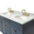 Abell 61'' Double Bathroom Vanity with Carrara Marble Top-70317156