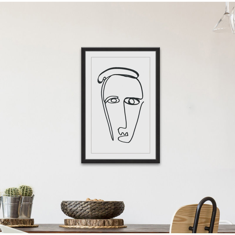 « traversed », reproduction de dessin encadrée, H 45 po x l 30 po