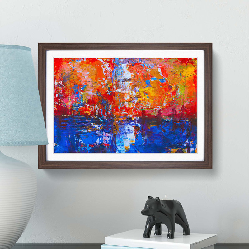 Abstract Vol.386 by S.Johnson - Framed Print, Walnut Framed, 27cm H x 36cm W x 2cm D