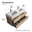 Meuble-lavabo mural avec surface solide et 4 tiroirs à fermeture en douceur-330642043-330642044-330642045