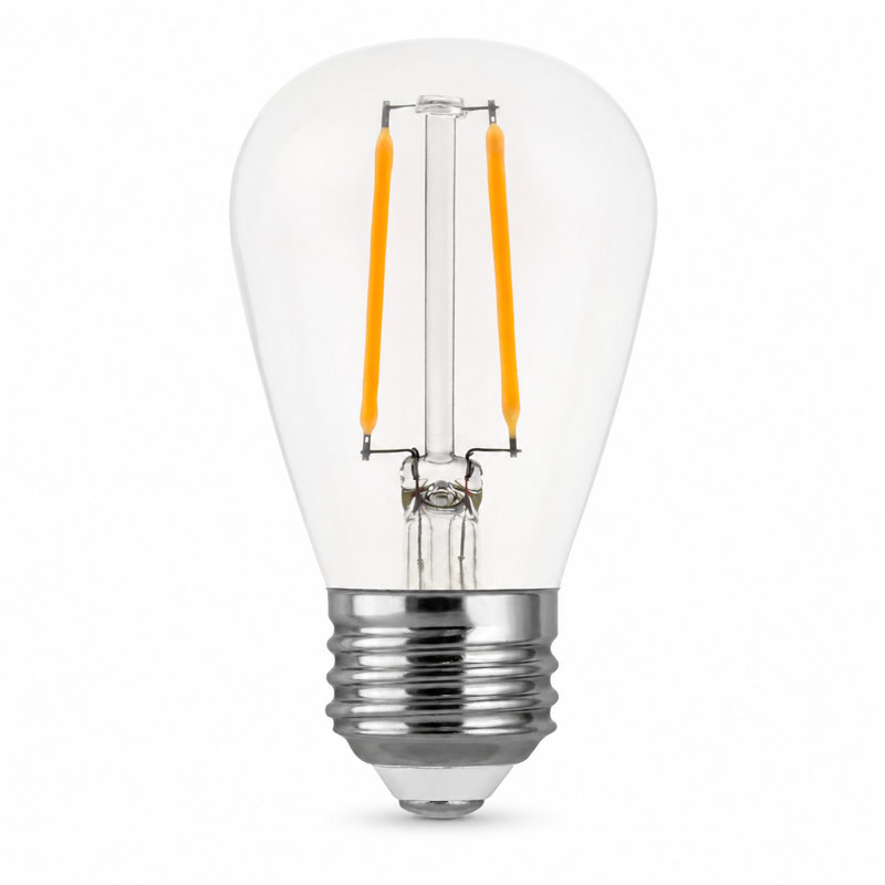Euri Lighting S14 LED Filament Bulb, 2W, 180 lm, 25W Eq., 2700K, E26, Wet Rated, UL