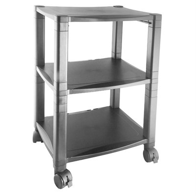 Kantek Three-Shelf Printer Stand 24.25'' H x 17'' W Printer Stand with Wheels