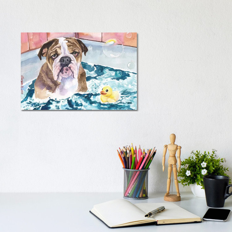 Bath Time by George Dyachenko - Wrapped Canvas Print, 20.32 cm H x 30.48 cm W