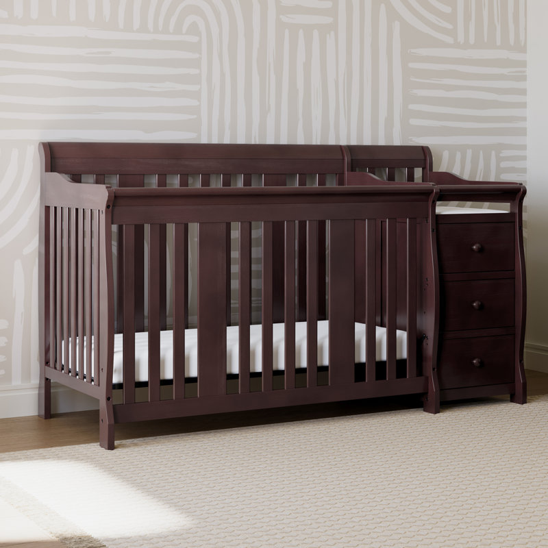 Portofino 5-in-1 Convertible Crib and Changer, Espresso