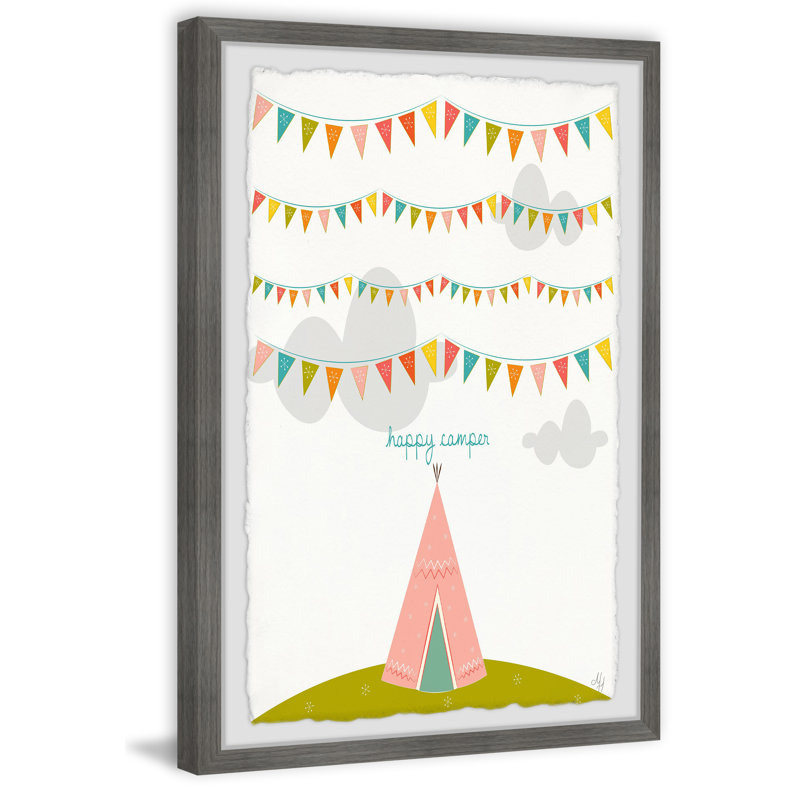 Branden Branden Pink Tee Pee by Karen Zukowski - Single Picture Frame Print, 30cm H x 20cm W