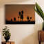 Silhouette coucher de soleil sur toile tendue-1751968763