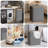 Laundry Hamper Basket with Lid, Bamboo Handles and Sturdy Frame-114677222-114677224