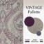 Rideaux obscurcissant à motif de médaillon rétro pour chambre à coucher, mauve rétro sur fond gris-2012581141-2012581149