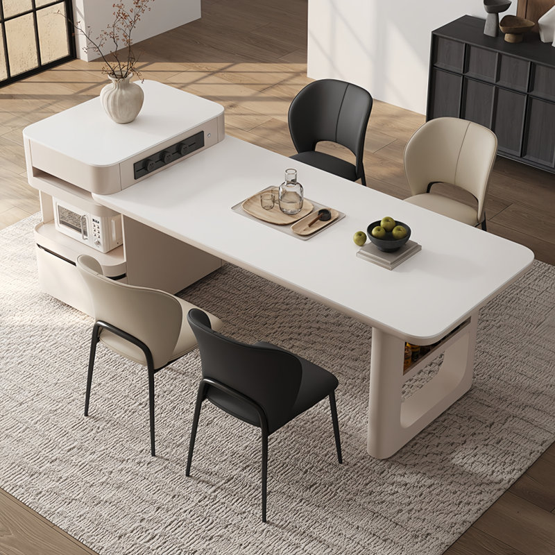 Simple Cream Style Off-white Dining Table