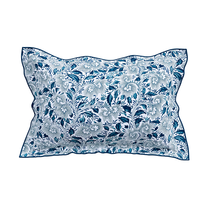 Ornamental Bloom Cotton Floral Duvet Cover Set with Pillowcases, Single Duvet Cover + 1 Pillowcase