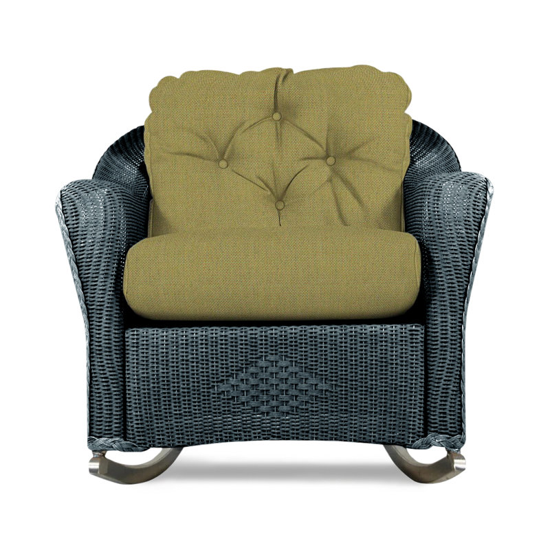 Reflections Outdoor Rocker Chair, Denim Blue, Demo Stone