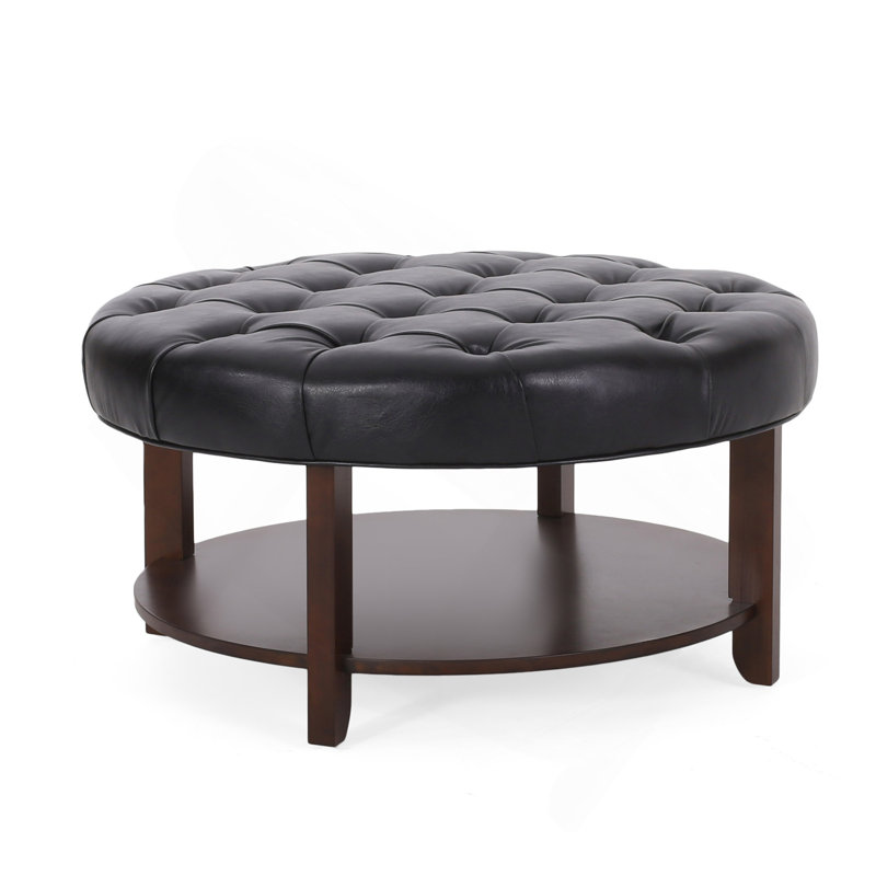 ROUND OTTOMAN, Black