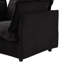 Fauteuil moderne avec repose-pieds mobile, siège large, accoudoirs courbés et coussins moelleux pour un salon et une chambre à coucher confortables-13677250