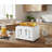 White Four-Slice Toaster With Dual Independent Controls, Extra-Wide Slot, 7 Baking Levels, 4 Main Functions, And A Removable Crumb Tray; Practical And Easy To Clean.