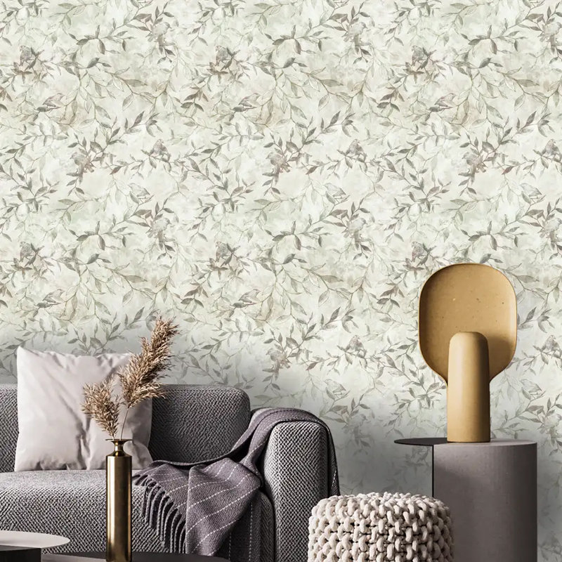 Rouleau de papier peint adhésif Serene Bird Branch Premium