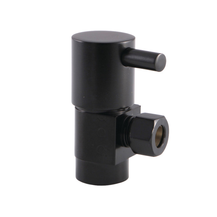 Kingston Brass Concord 1/2-Inch FIP x 3/8-Inch OD Comp Anti-Seize Deluxe Quarter-Turn Ceramic Hardisc Cartridge Angle Stop