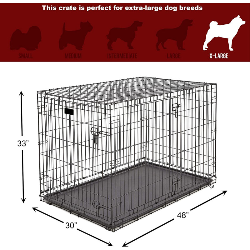 Caisse pour animaux, L 48 po x l 30 po x H 33 po