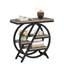 Table de bout étroite 25,59 po avec tablettes de rangement à 3 niveaux