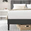 Beda Upholstered Bed Frame with Padded Tufted Headboard-1224601638-1224601637