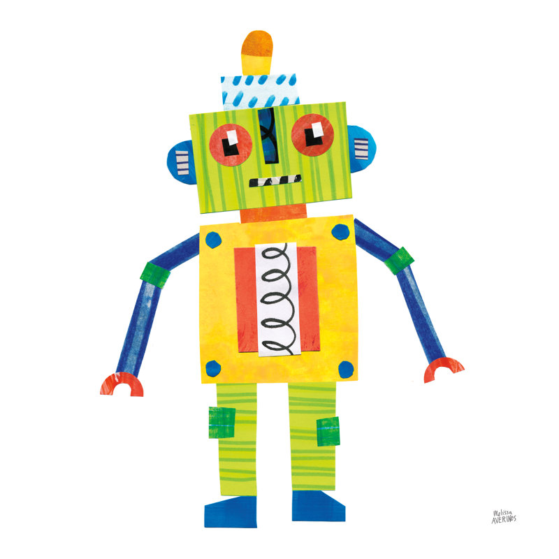 Robot Party IV by Melissa Averinos - Wrapped Canvas Print, 51cm H x 51cm W x 3.8 cm