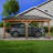 Backyard Discovery Barrington 20' x 12' Cedar Wood Outdoor Patio Gazebo with Hardtop Galvanized Steel Hip Roof and PowerPort
